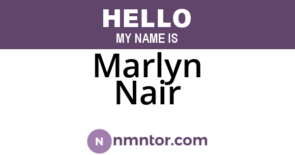 Marlyn Nair