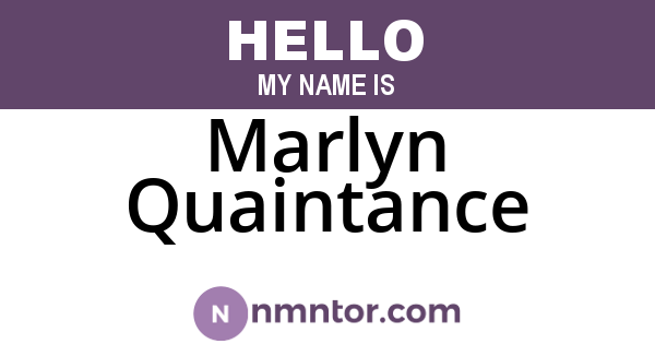 Marlyn Quaintance