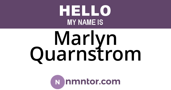 Marlyn Quarnstrom