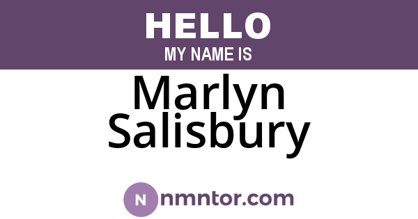 Marlyn Salisbury