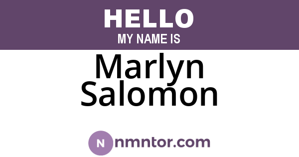 Marlyn Salomon