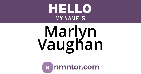 Marlyn Vaughan