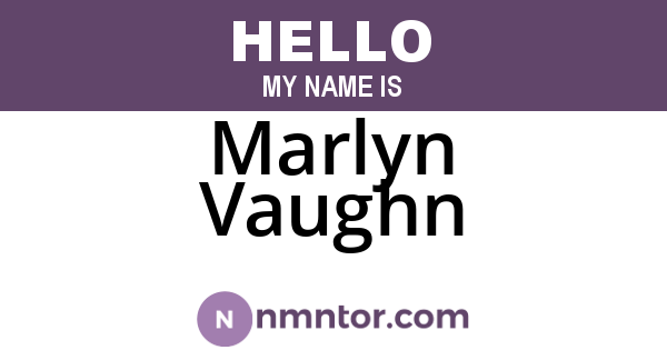 Marlyn Vaughn