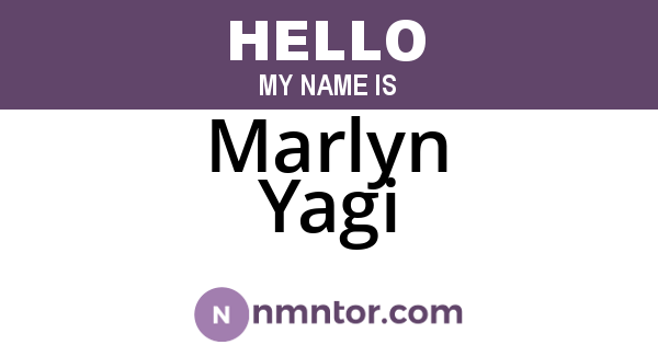 Marlyn Yagi