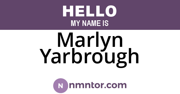 Marlyn Yarbrough