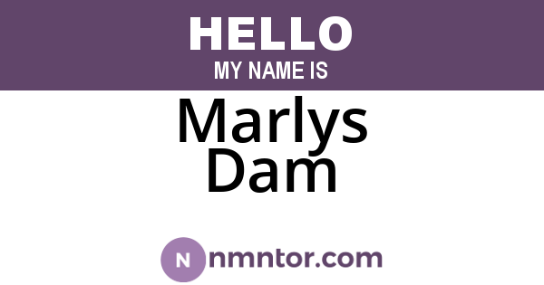 Marlys Dam