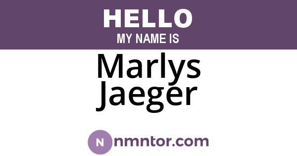 Marlys Jaeger