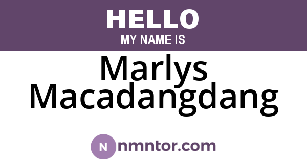 Marlys Macadangdang