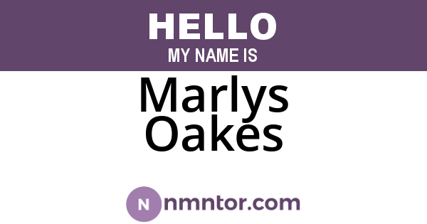 Marlys Oakes