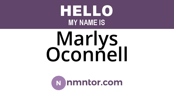 Marlys Oconnell