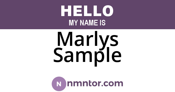 Marlys Sample