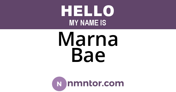 Marna Bae