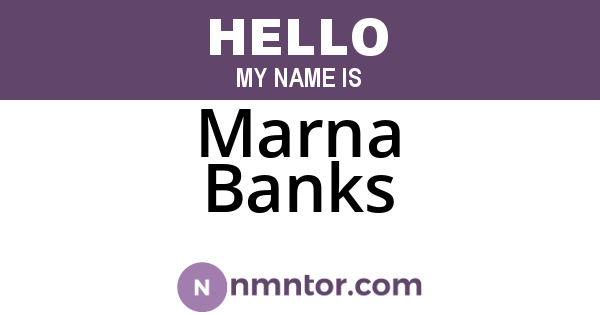 Marna Banks