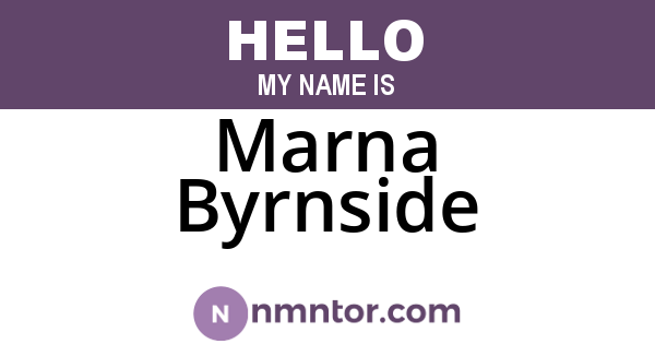 Marna Byrnside