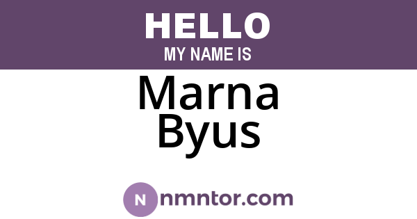 Marna Byus