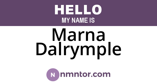 Marna Dalrymple
