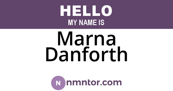 Marna Danforth