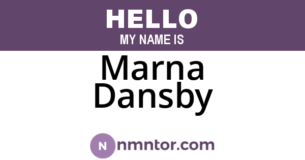 Marna Dansby
