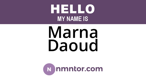 Marna Daoud