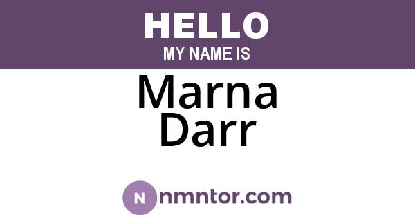Marna Darr