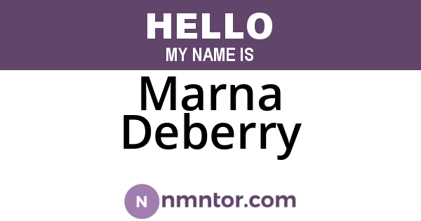 Marna Deberry