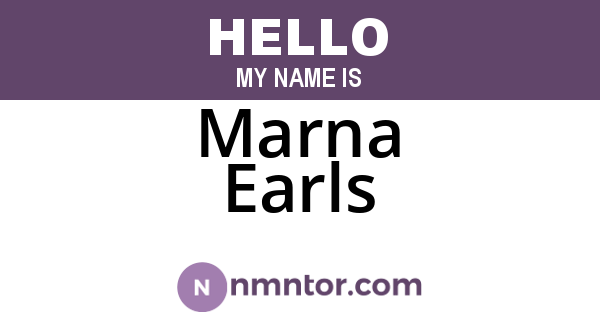 Marna Earls