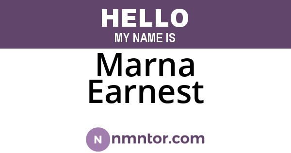 Marna Earnest