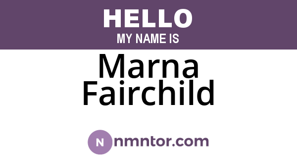 Marna Fairchild