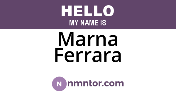 Marna Ferrara