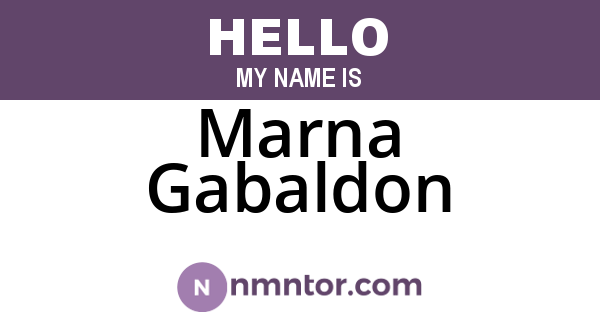 Marna Gabaldon