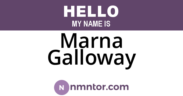 Marna Galloway