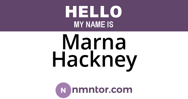Marna Hackney