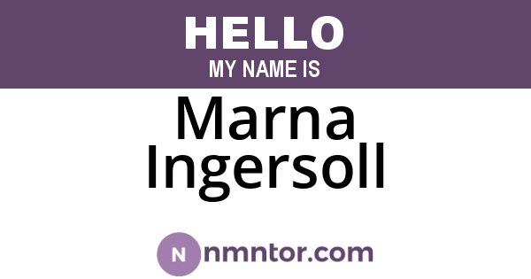 Marna Ingersoll