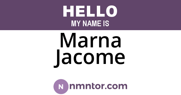 Marna Jacome