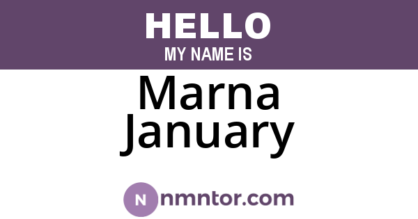 Marna January