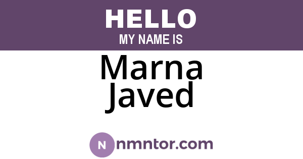 Marna Javed