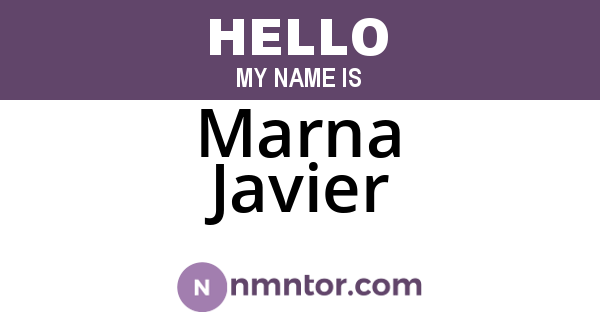 Marna Javier