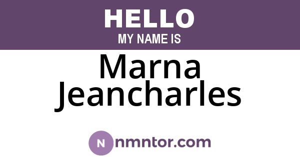Marna Jeancharles
