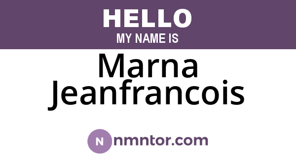 Marna Jeanfrancois