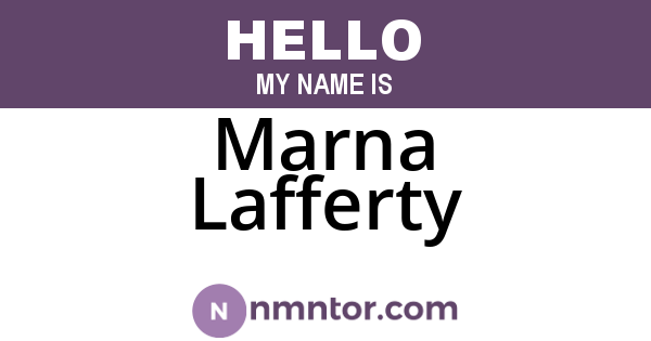Marna Lafferty