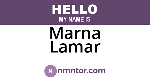 Marna Lamar