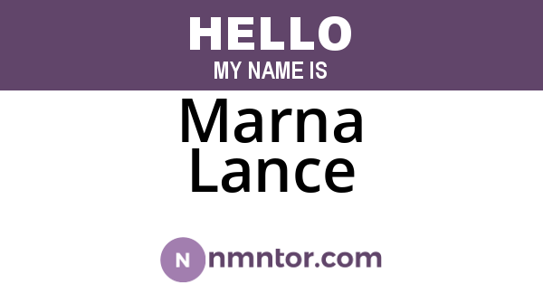 Marna Lance