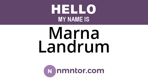 Marna Landrum