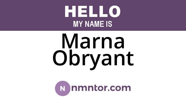 Marna Obryant