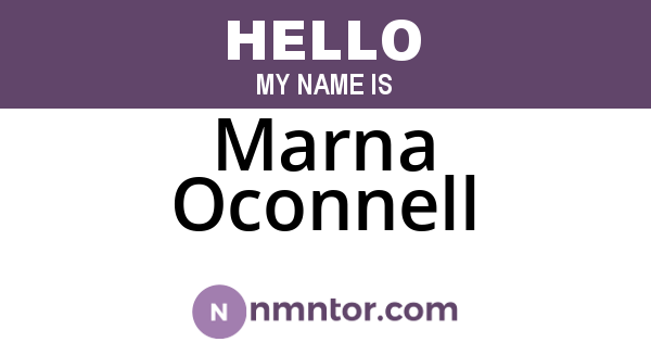 Marna Oconnell