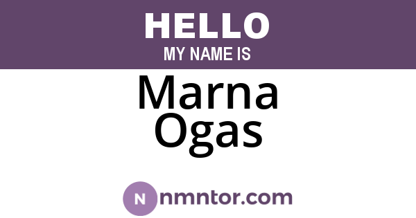 Marna Ogas