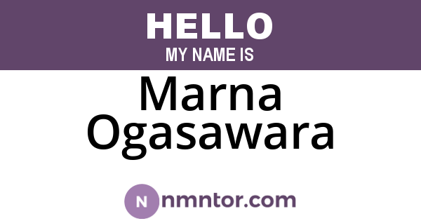 Marna Ogasawara