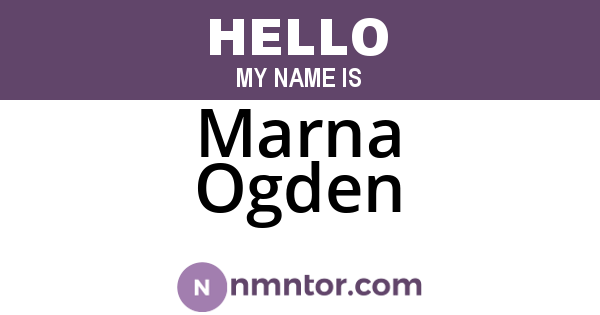 Marna Ogden