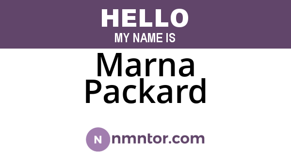 Marna Packard