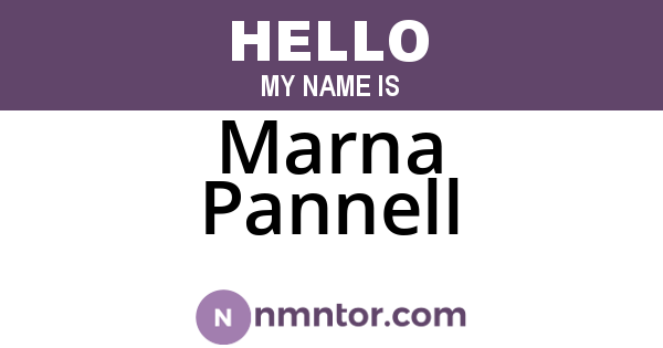 Marna Pannell